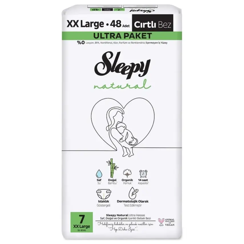 Sleepy Bebek Bezi Natural XXL 7 Numara 48li Ultra Fırsat Paket - 1