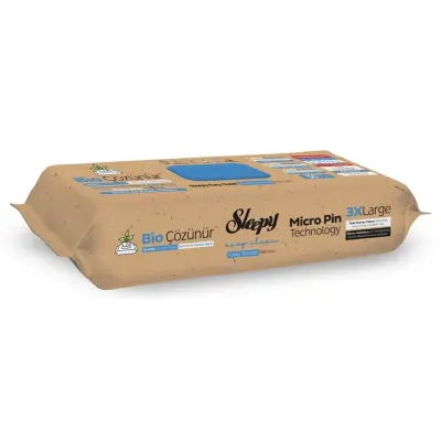 Sleepy Bio Çözünür Yüzey Temizlik Havlusu Deniz Tuzu Ve Deniz Yosunu 50li (1)