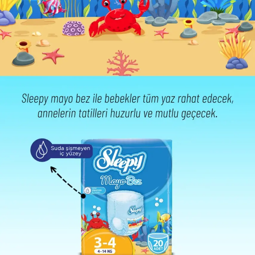 Sleepy Mayo Külot Bebek Bezi 4 Beden Maxi 4 - 14 kg 20li - 6