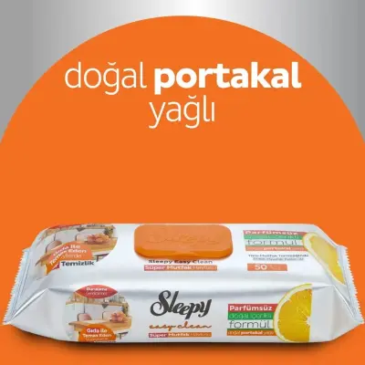 Sleepy Mutfak Havlusu Portakal 50li (1)