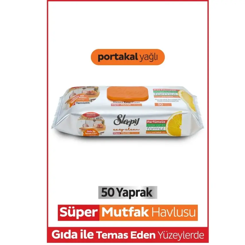 Sleepy Mutfak Havlusu Portakal 50li - 1