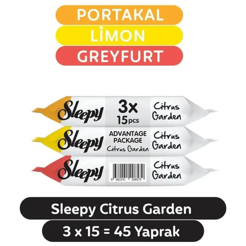 Sleepy Naranciye Bahçesi Cep Mendili 3x15 - 1