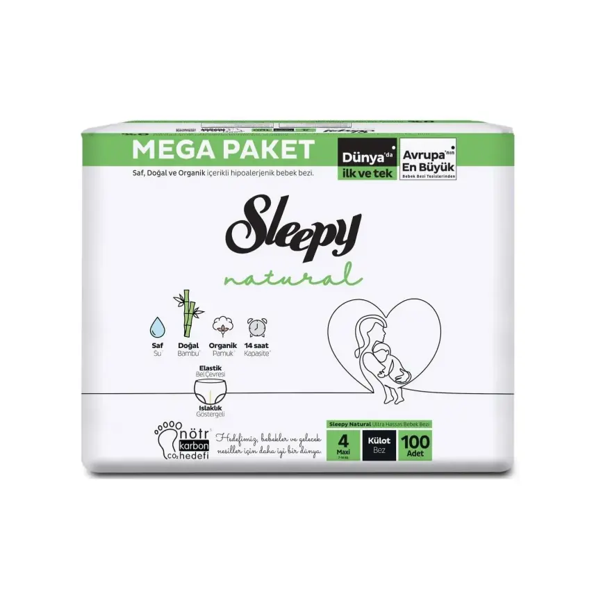 Sleepy Natural Bebek Külot Bezi Maxi 100lü Gross Paket - 1