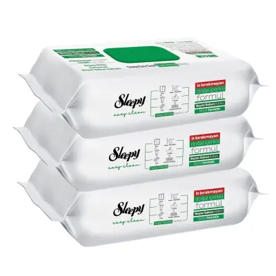 Sleepy Yüzey Temizlik Havlusu Beyaz Sabun 100lü x3