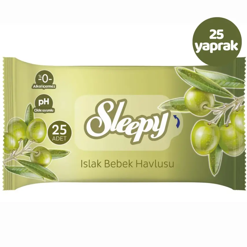 Sleepy Zeytinyağı Islak Mendil 25li - 2