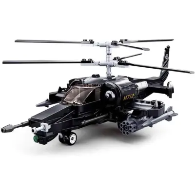 Sluban Model Bricks Siyah Köpekbalığı Helikopter 330 Parça