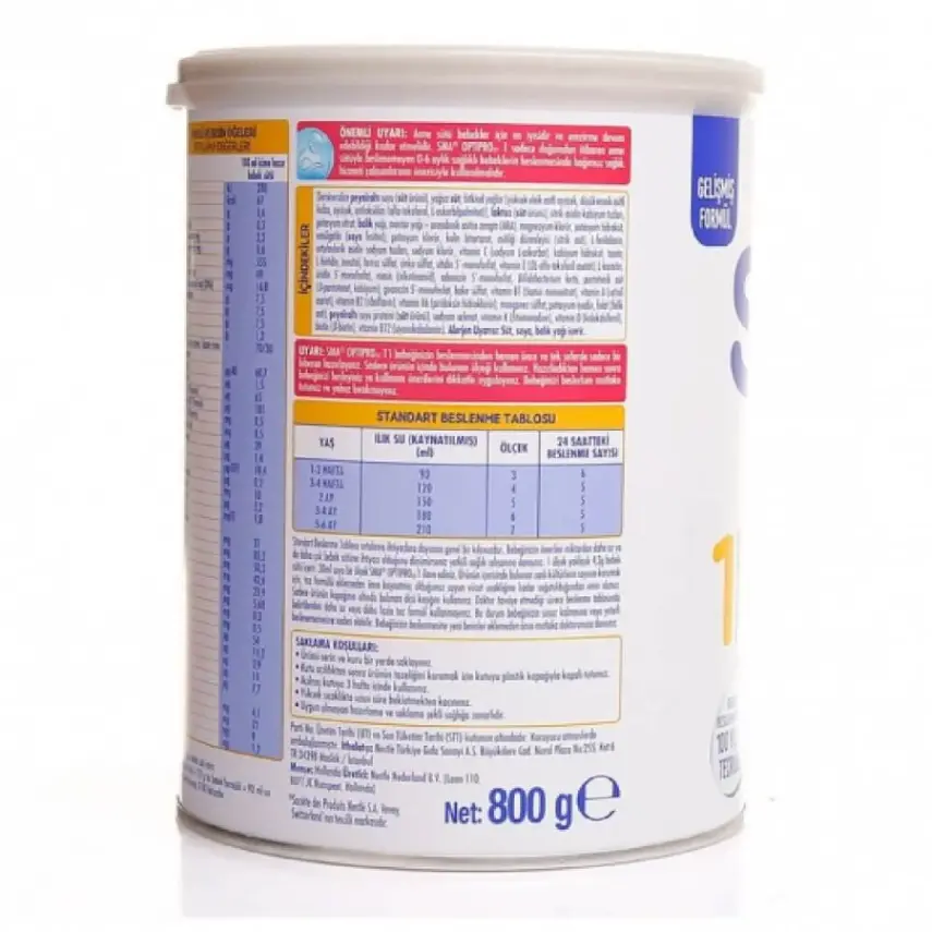 Sma OptiPro Probiyotik 1 Bebek Sütü 800 gr 0-6 Ay - 4