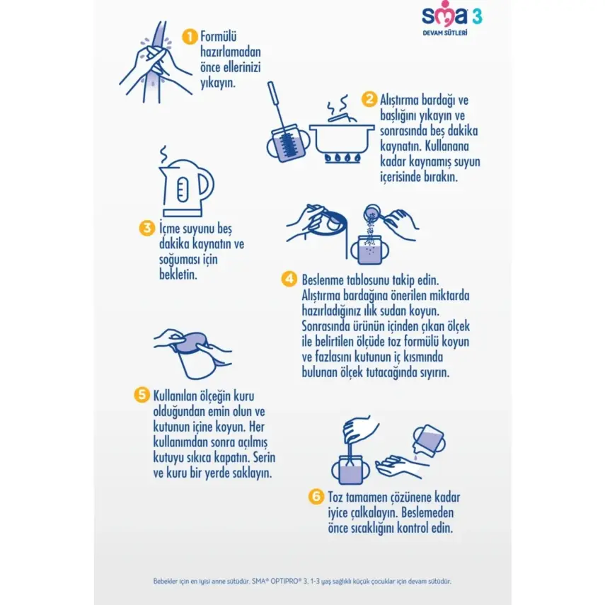 Sma OptiPro Probiyotik 3 Devam Sütü 1200 gr 1-3 Yaş - 6