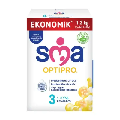 Sma OptiPro Probiyotik 3 Devam Sütü 1200 gr 1-3 Yaş (1)
