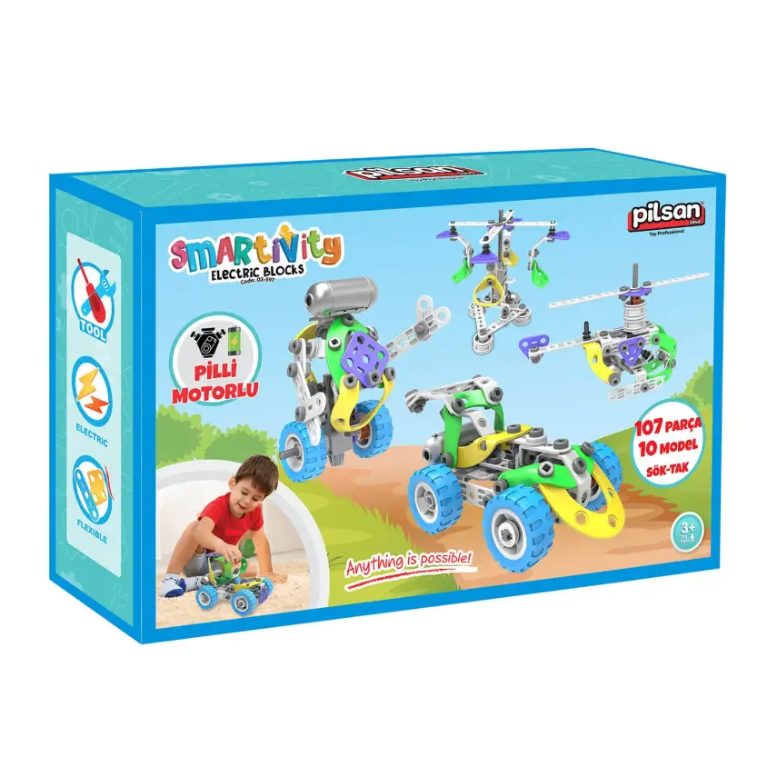 Smartivity Pilli Motorlu Blok 107 Parça - 1