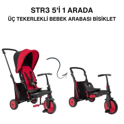 SmarTrike STR3 Plus 5’i 1 Arada Üç Tekerlekli Bebek Bisikleti - Red - 6