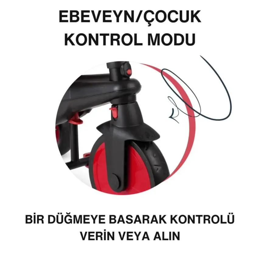 SmarTrike STR3 Plus 5’i 1 Arada Üç Tekerlekli Bebek Bisikleti - Red - 7