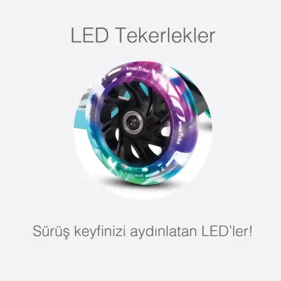 SmarTrike T1 3’ü 1 Arada Oturaklı ve Çantalı Çocuk Scooterı- Blue - 5