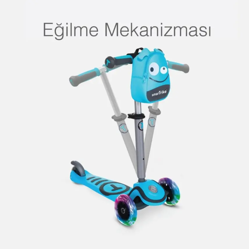 SmarTrike T1 3’ü 1 Arada Oturaklı ve Çantalı Çocuk Scooterı- Blue - 7