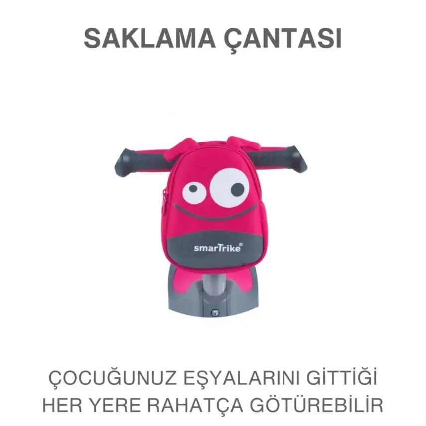 SmarTrike T1 3’ü 1 Arada Oturaklı ve Çantalı Çocuk Scooterı- Pink - 4