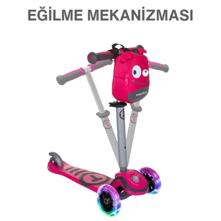 SmarTrike T1 3’ü 1 Arada Oturaklı ve Çantalı Çocuk Scooterı- Pink - 7