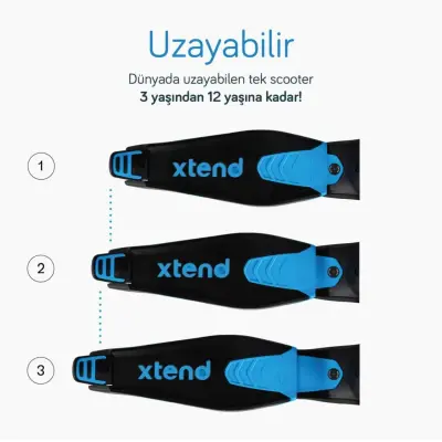 SmarTrike Xtend Büyüyebilen Ride On Scooter - Blue - 7