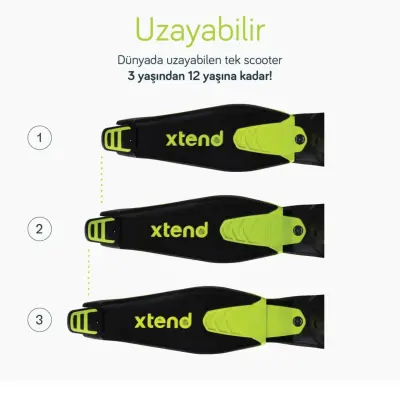SmarTrike Xtend Büyüyebilen Ride On Scooter - Lime - 6