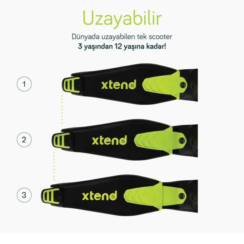 SmarTrike Xtend Büyüyebilen Ride On Scooter - Lime - 6