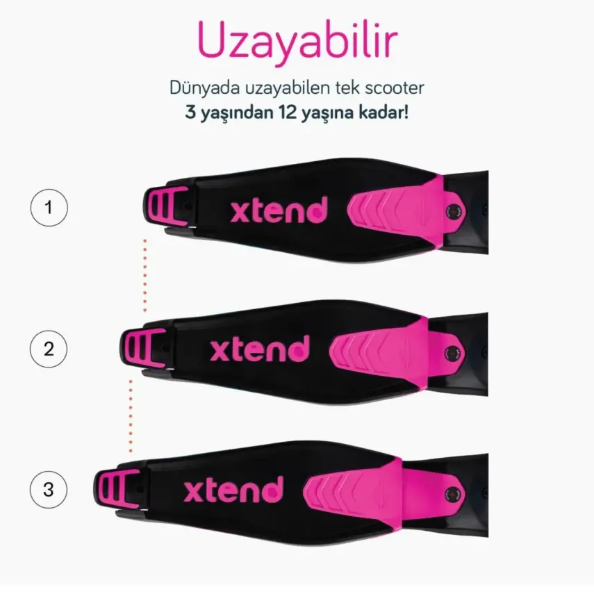SmarTrike Xtend Büyüyebilen Ride On Scooter - Pink - 6