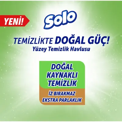 Solo XL Yüzey Temizlik Havlusu Doğal Güç Beyaz Sabun 100lü - 5
