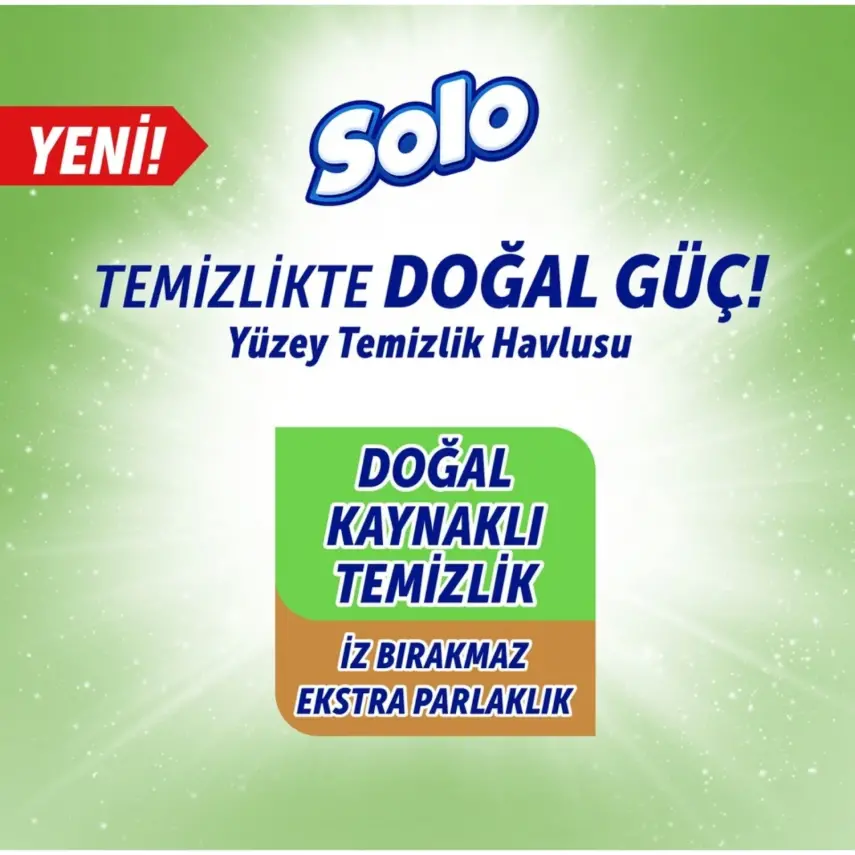 Solo XL Yüzey Temizlik Havlusu Doğal Güç Beyaz Sabun 100lü - 11