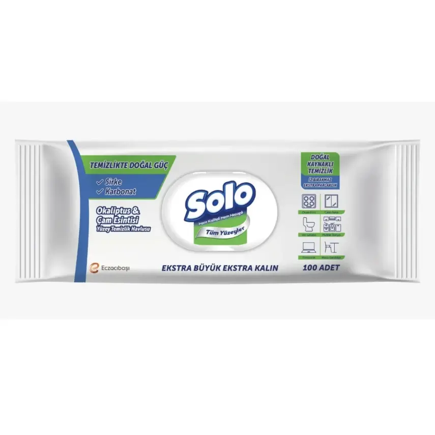 Solo XL Yüzey Temizlik Havlusu Doğal Güç Okaliptus & Çam 100lü - 1