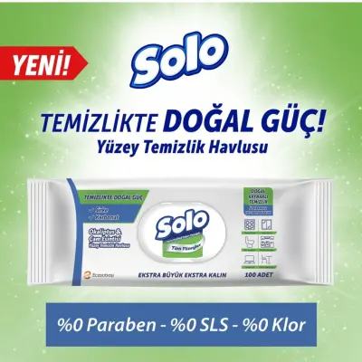 Solo XL Yüzey Temizlik Havlusu Doğal Güç Okaliptus & Çam 100lü - 8