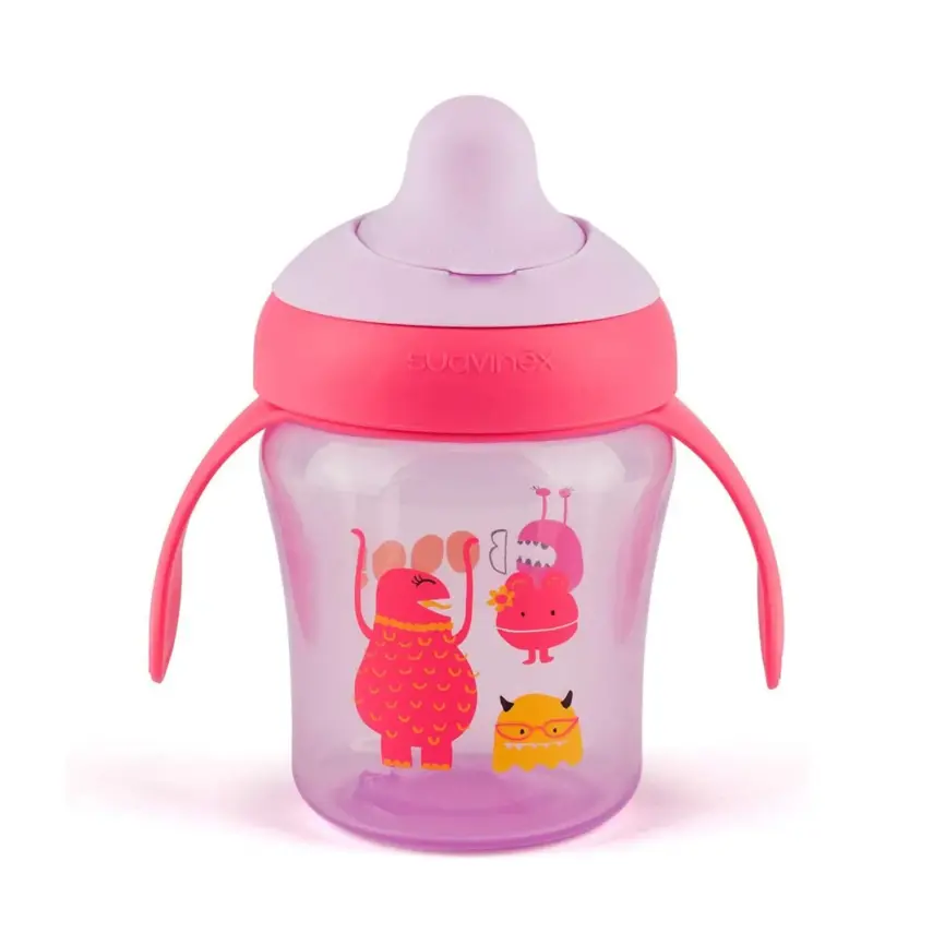 Suavinex Damla Akıtmaz Eğitim Bardağı 200 ml 4+ Ay Booo Mor - 1