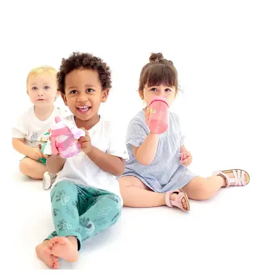 Suavinex Damla Akıtmaz Eğitim Bardağı 200 ml 4+ Ay Booo Pembe - 3