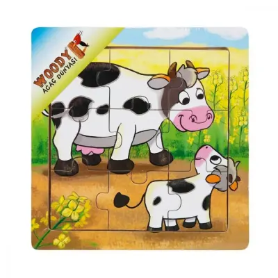 Sunman Tahta Puzzle Mini Hayvanlar 9 Parça (1)