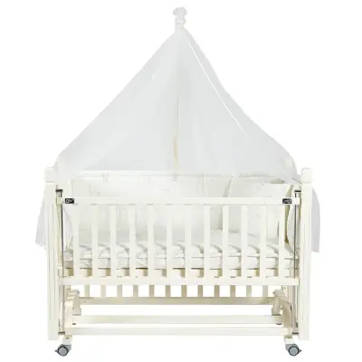 Tahterevalli Cuppa Beşik 60x120 cm Krem ve Krem Uyku Seti (1)