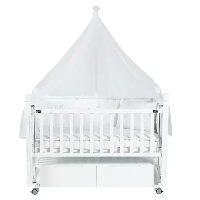 Tahterevalli Viva Beşik 60x120 cm Beyaz ve Beyaz Uyku Seti (1)