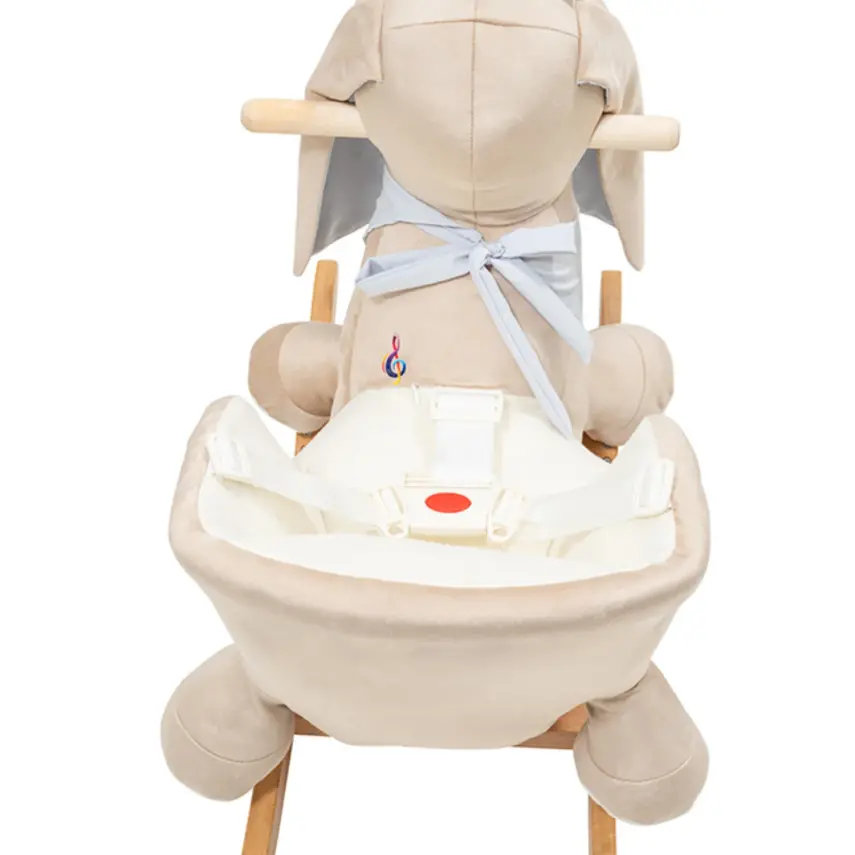 Tiffany Ahşap Sallanır Müzikli Köpek - Bej Mavi - 3