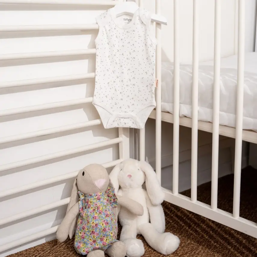 Tiffany Atlet Bebek Body Jakarlı Flowering Theme Ekru - 2