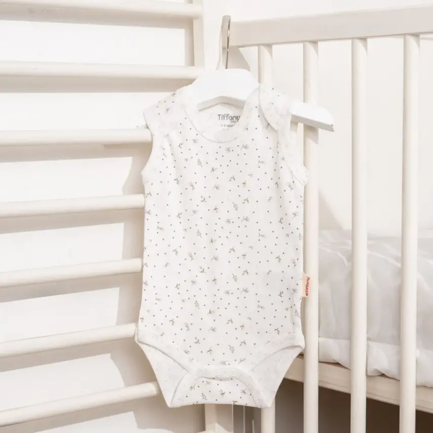 Tiffany Atlet Bebek Body Jakarlı Flowering Theme Ekru - 1