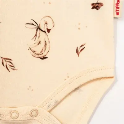 Tiffany Bebek Body Kısa Kol Organik Theme Mother Swan - 3