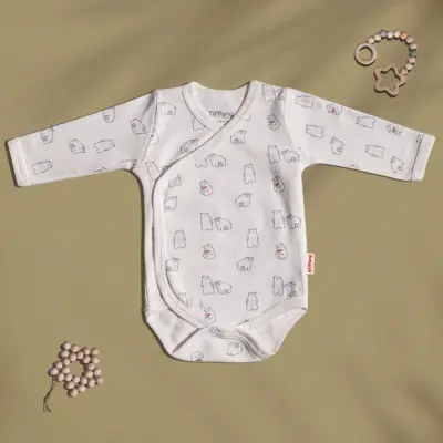 Tiffany Bebek Body Kruvaze Bears Organic Theme - 1