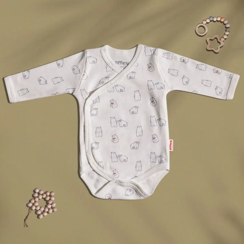 Tiffany Bebek Body Kruvaze Bears Organic Theme - 1