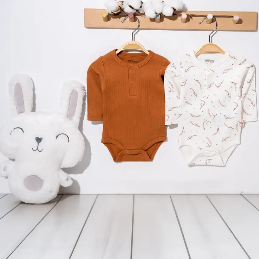 Tiffany Bebek Body Takımı Uzun Kol 2li Wheat Theme - 2