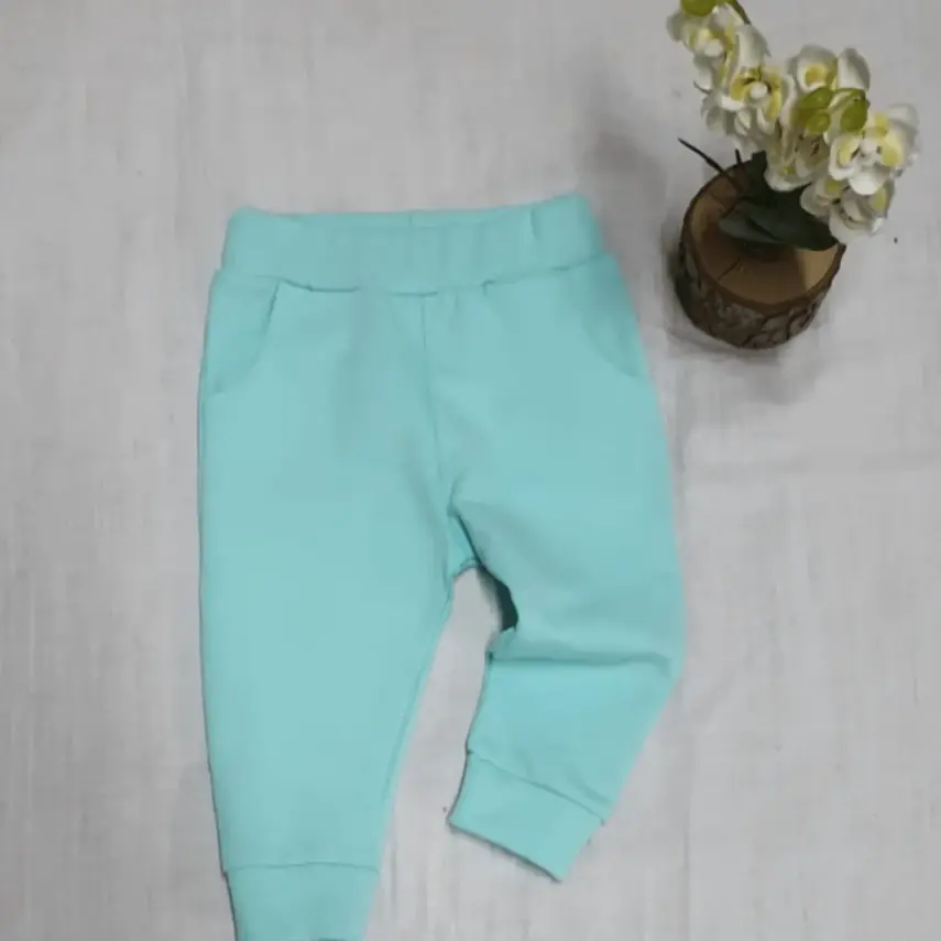 Tiffany Bebek Eşofman Altı Düz Turkuaz - 1