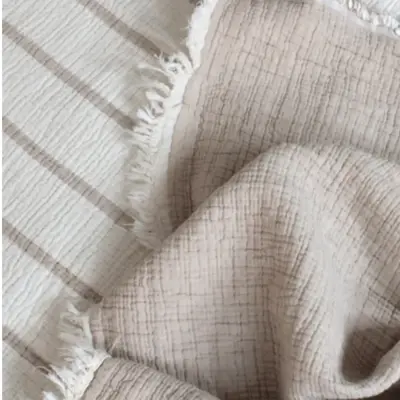 Tiffany Çift Taraflı Müslin Yatak Örtüsü Ve Battaniye 160*195 Kahverengi (1)