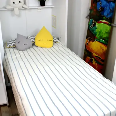 Tiffany Çift Taraflı Müslin Yatak Örtüsü Ve Battaniye 160*195 Lacivert