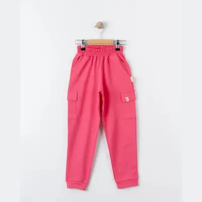 Tiffany Çocuk Eşofman Altı Kargo Cepli Oversize Theme Fuşya 