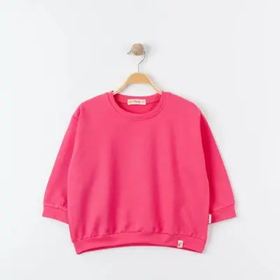 Tiffany Çocuk Sweatshirt Oversize Theme Fuşya 