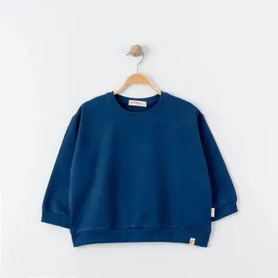 Tiffany Çocuk Sweatshirt Oversize Theme Lacivert 