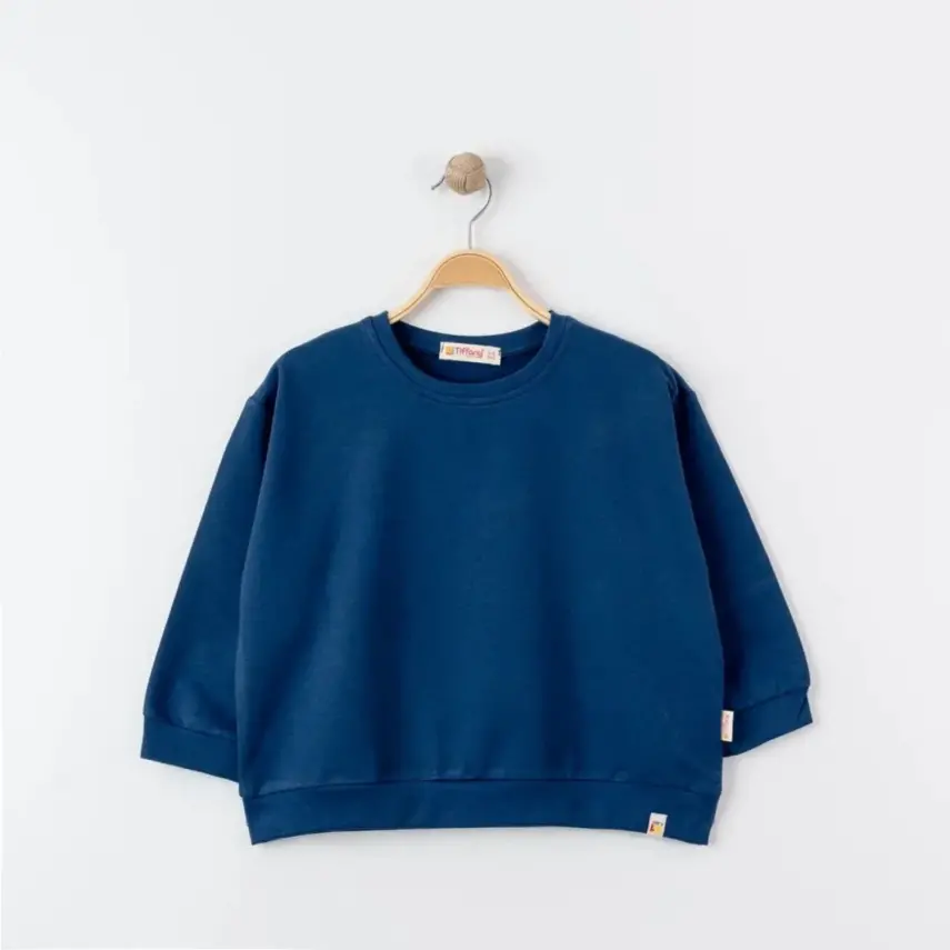Tiffany Çocuk Sweatshirt Oversize Theme Lacivert - 3