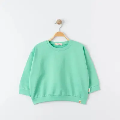 Tiffany Çocuk Sweatshirt Oversize Theme Turkuaz - 2