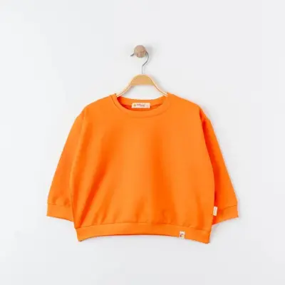 Tiffany Çocuk Sweatshirt Oversize Theme Turuncu 