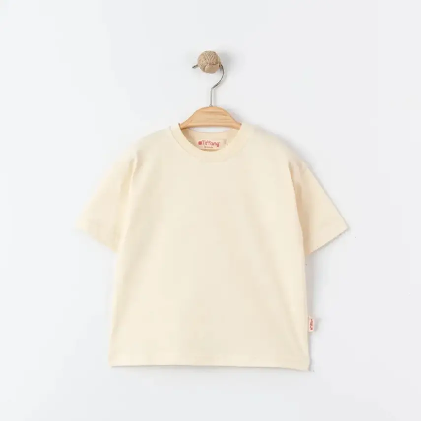 Tiffany Çocuk T-Shirt Basic Süprem Bej - 3